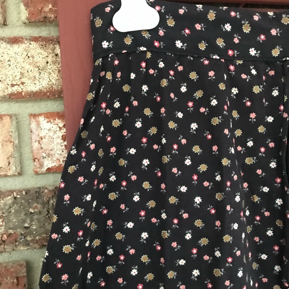 Vtg🎀Gunne Sax Black Calico Skirt Size S Prairie Midi Lace Trim👒🌾(RESERVED) - Picture 13 of 15